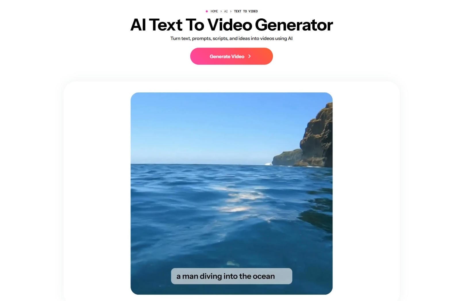AI text-to-video generation