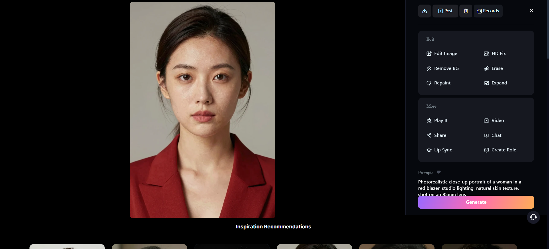 text Photorealistic image result