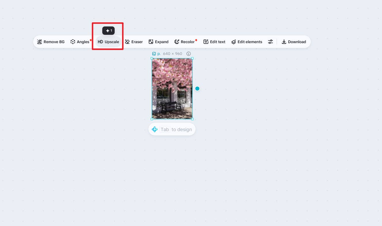 Choose the AI upscale option 