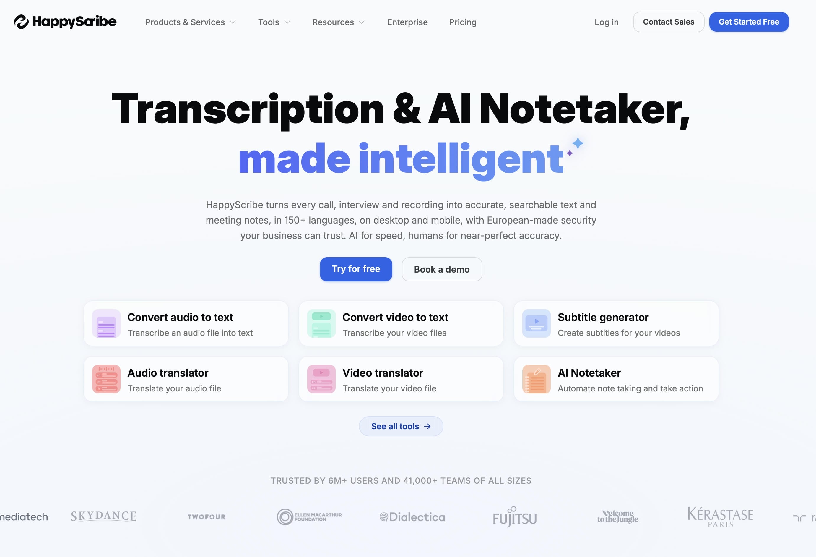 HappyScribe Audio to Text tool