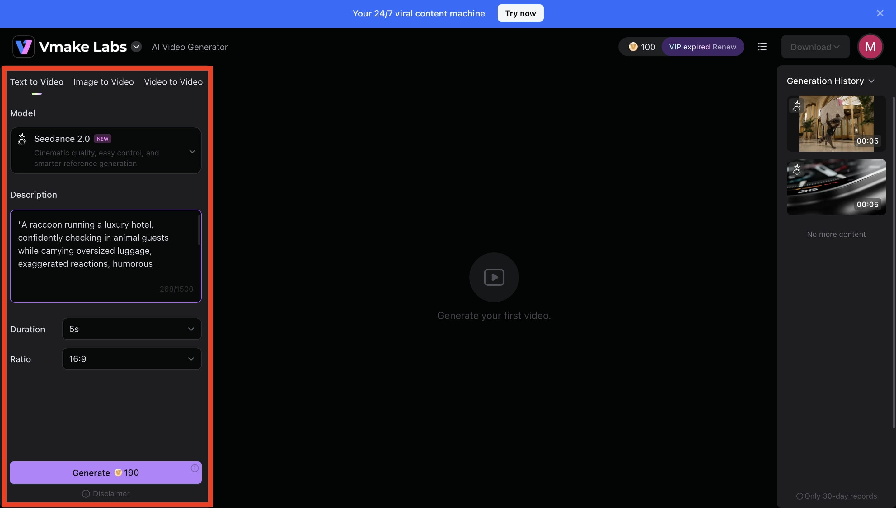 Choose Your Video Type, Select a Model, and Describe Your Funny Video