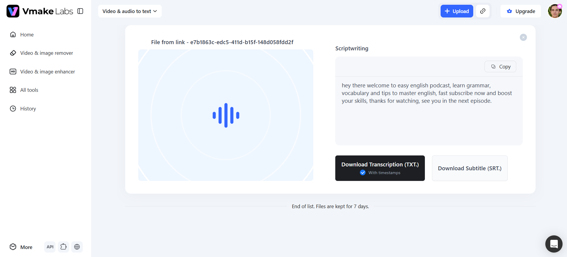 Preview and export