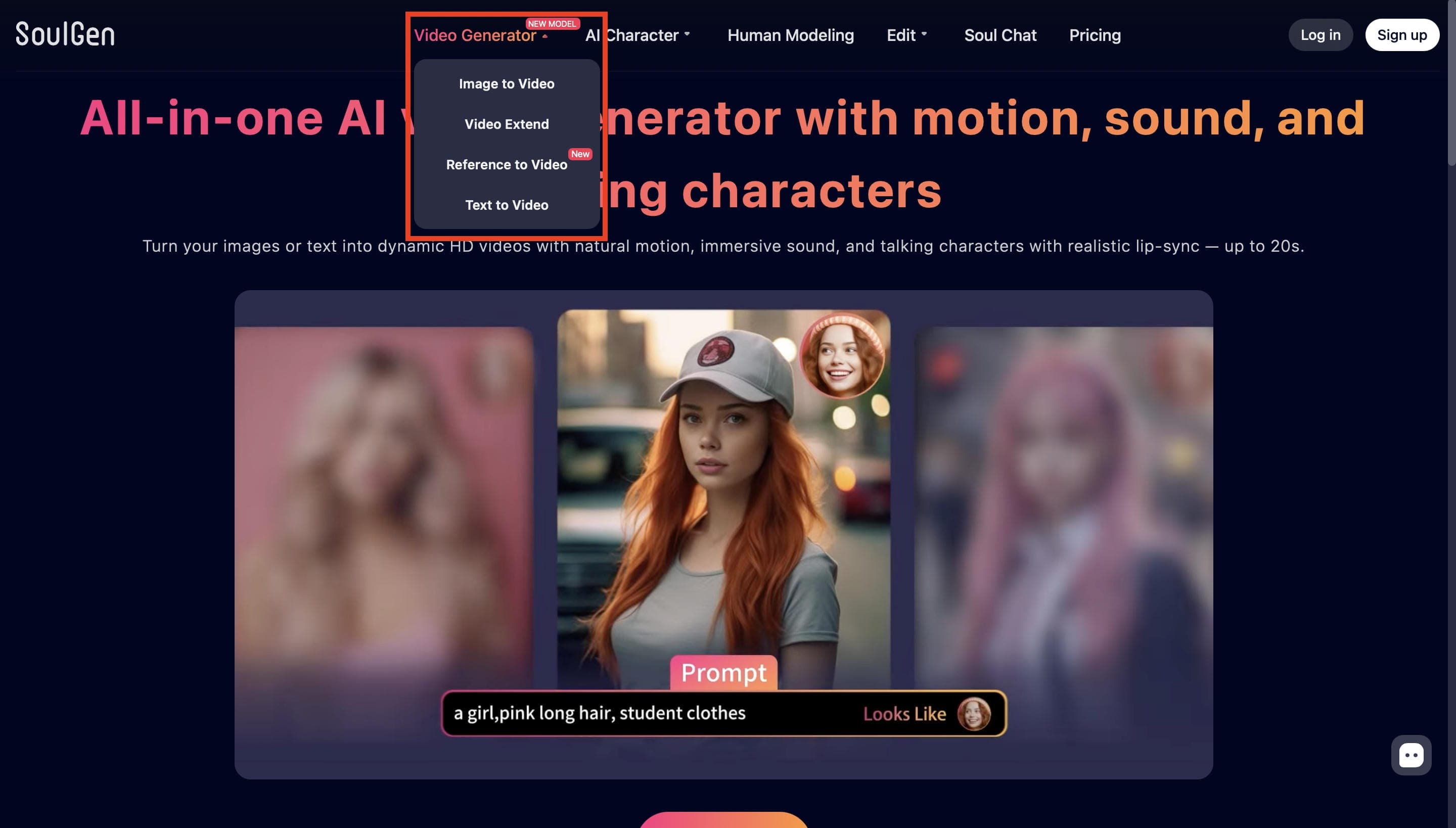 Access the Video Generator