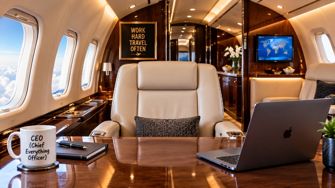 Fake private jet interior