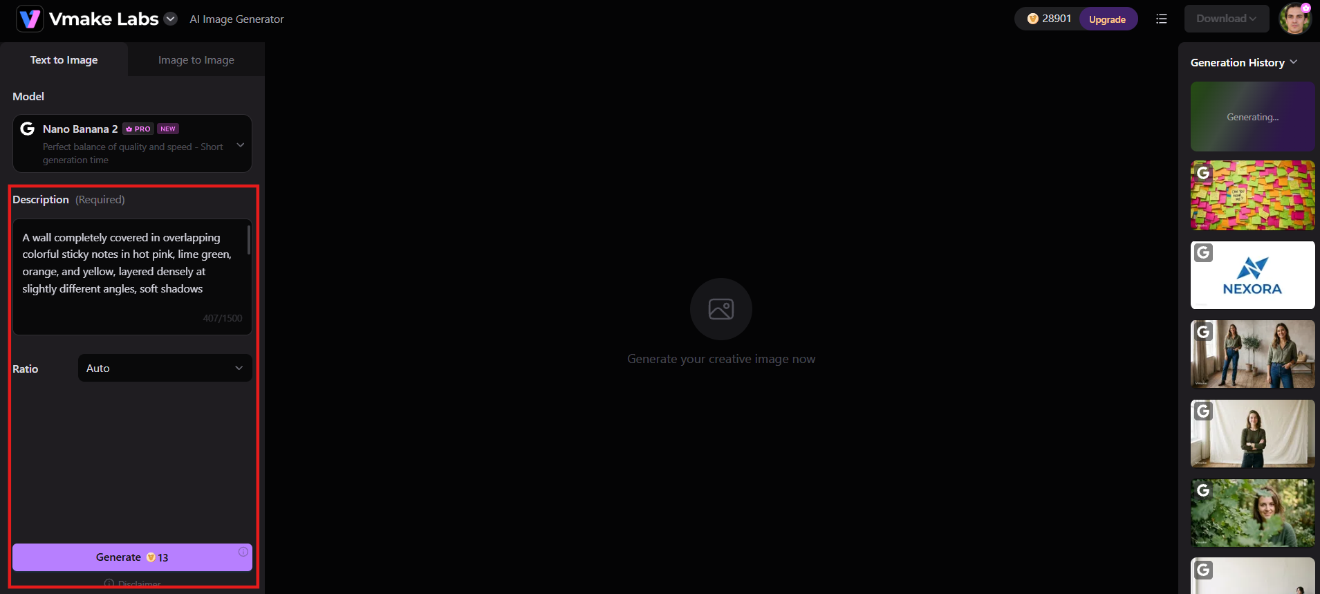 Enter prompt or upload a reference
