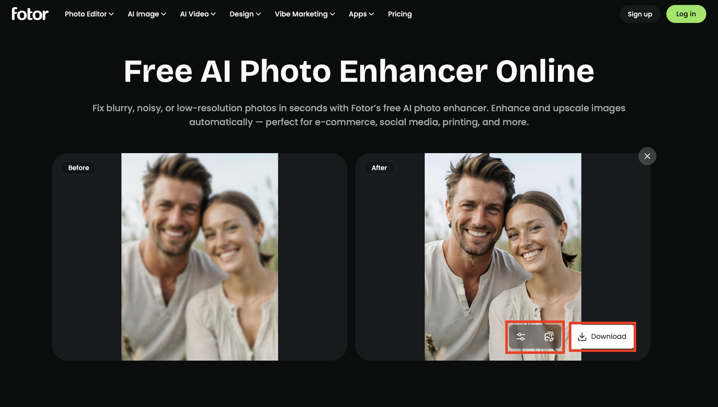 text Preview and Download the Enhanced Image