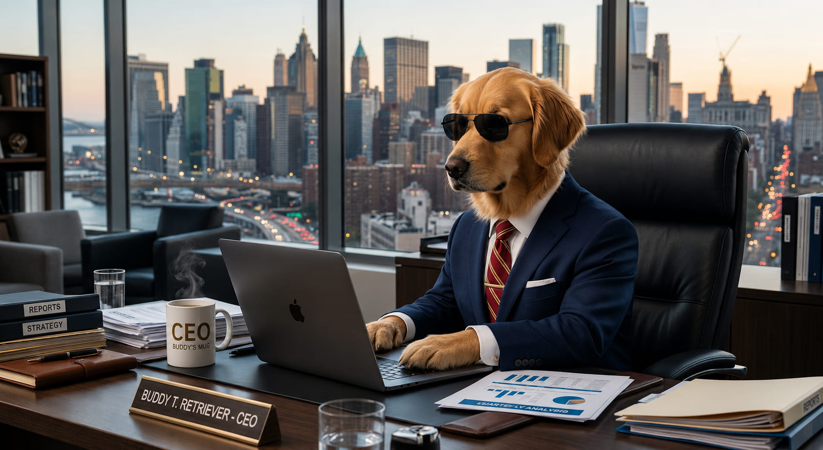 text Dog as a business CEO