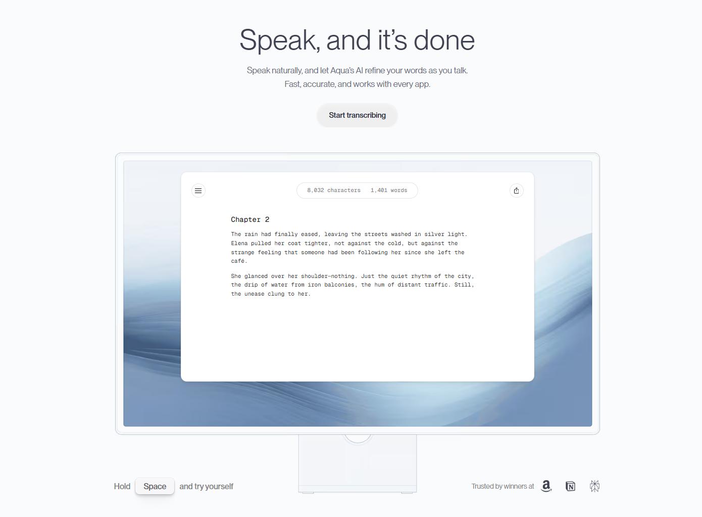 text AI-powered speech recognition