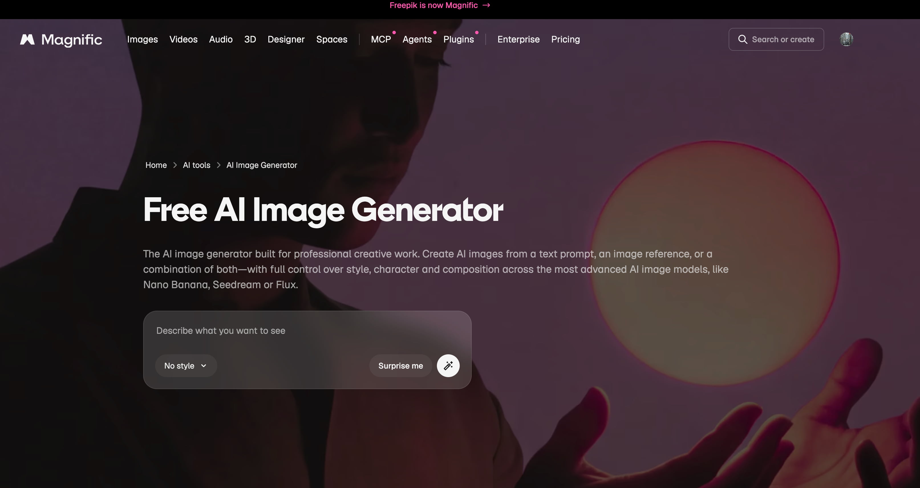 text What is Freepik AI Image Generator