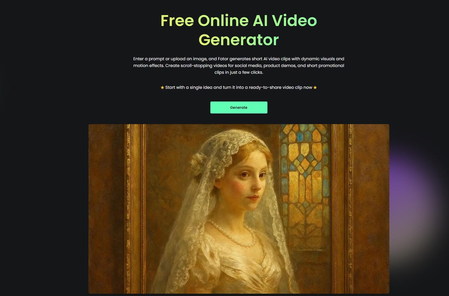 Fotor AI Video Creation System