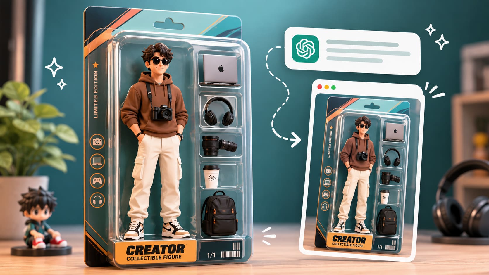 text chatgpt action figure prompt trend
