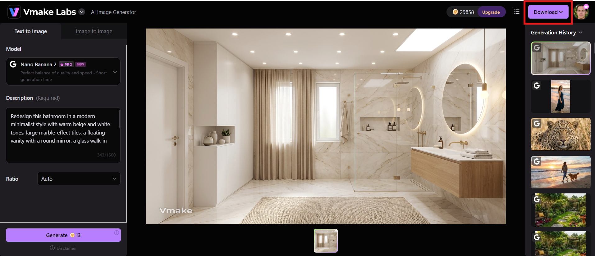 text Download your preferred bathroom concept