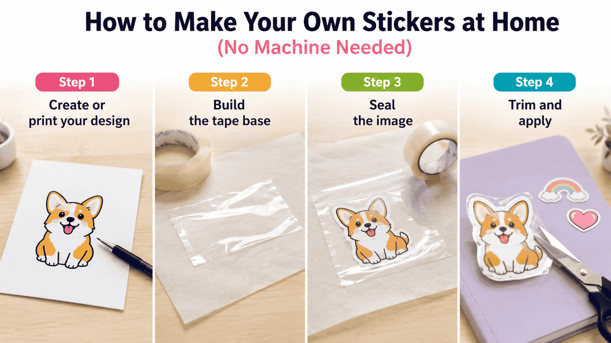 text How to make your own stickers at home
