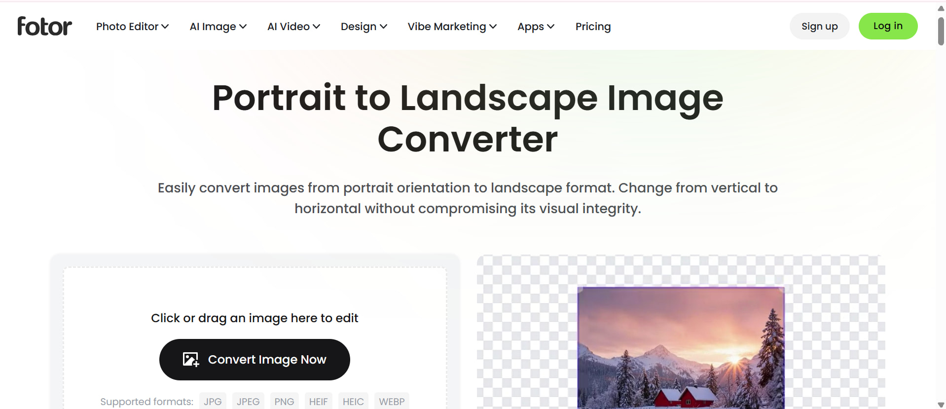 Fotor AI Landscape Generator