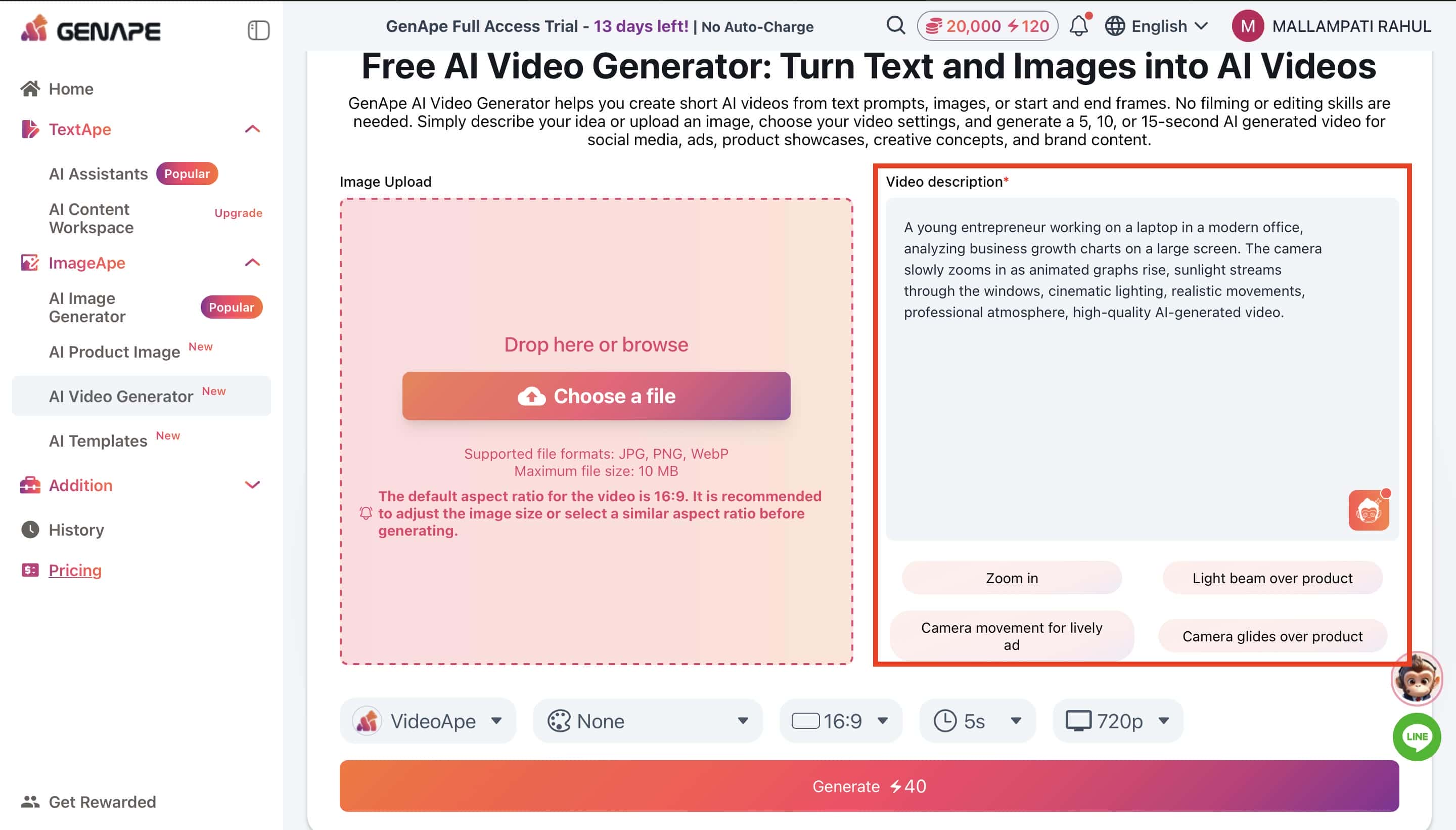 Enter Video Prompt