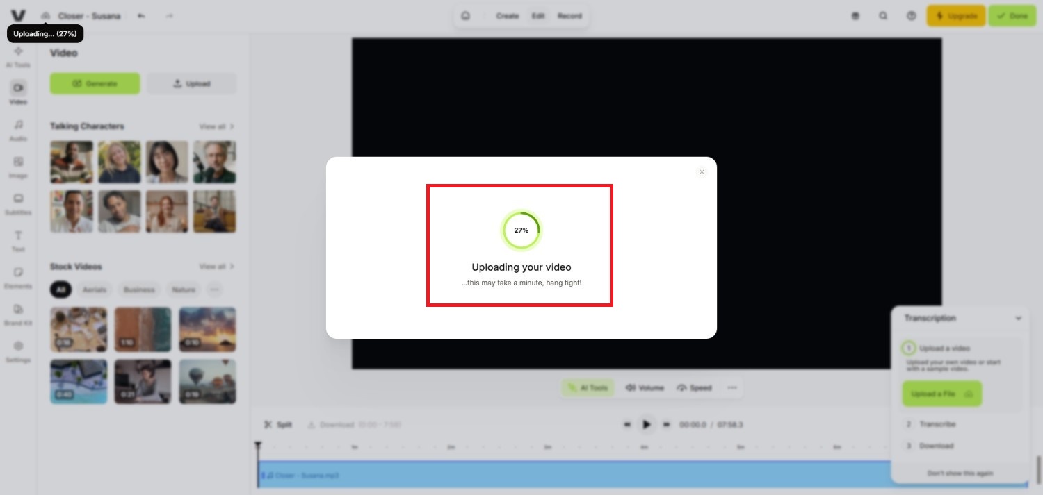 Wait for the file to be uploaded