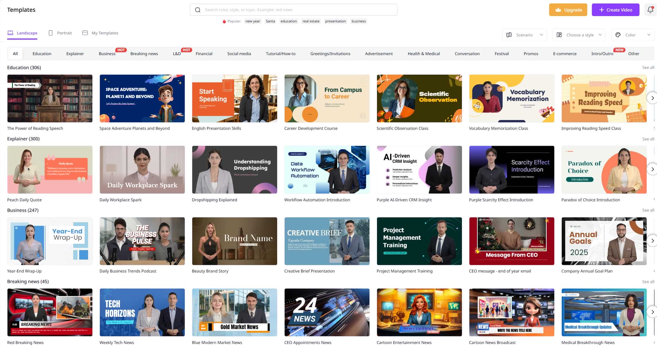 Video Templates and Editing Tools