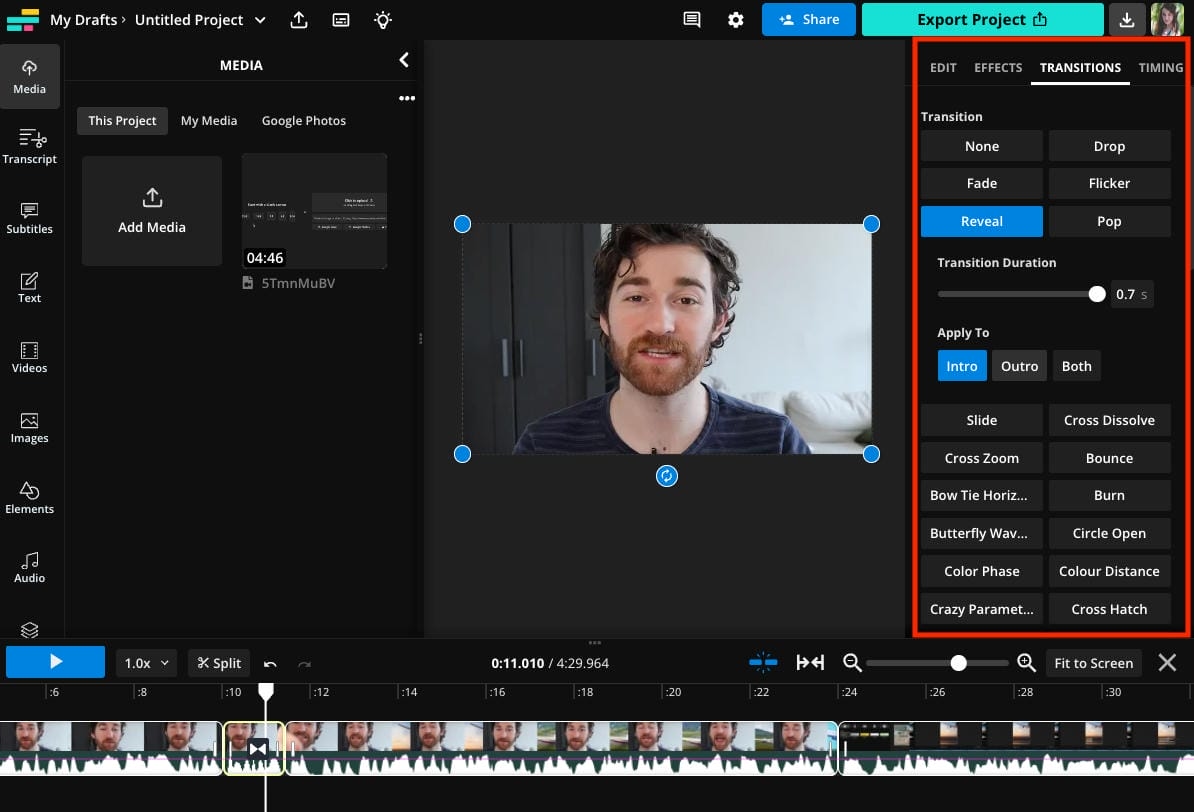 Edit video elements