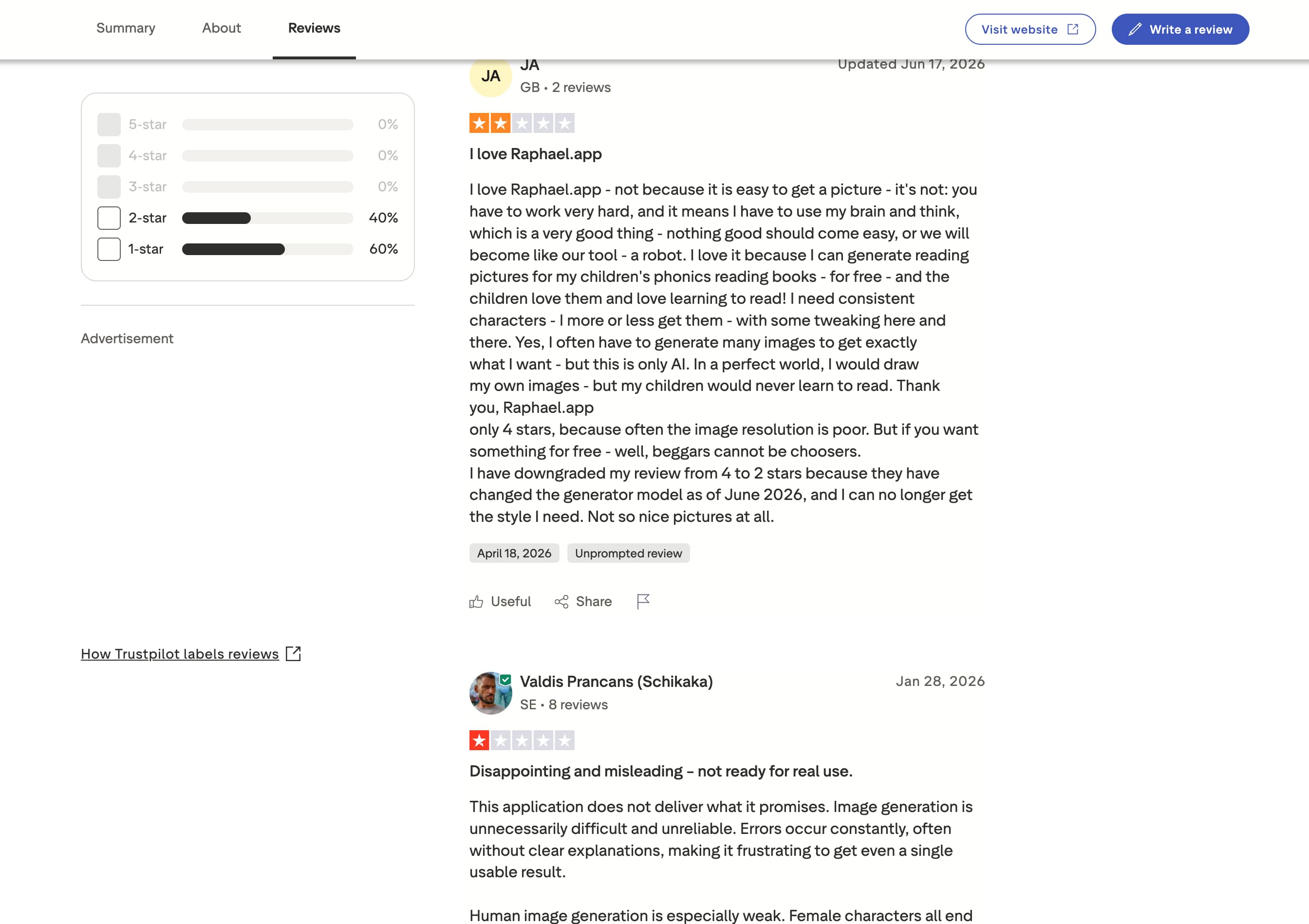 text On Trustpilot