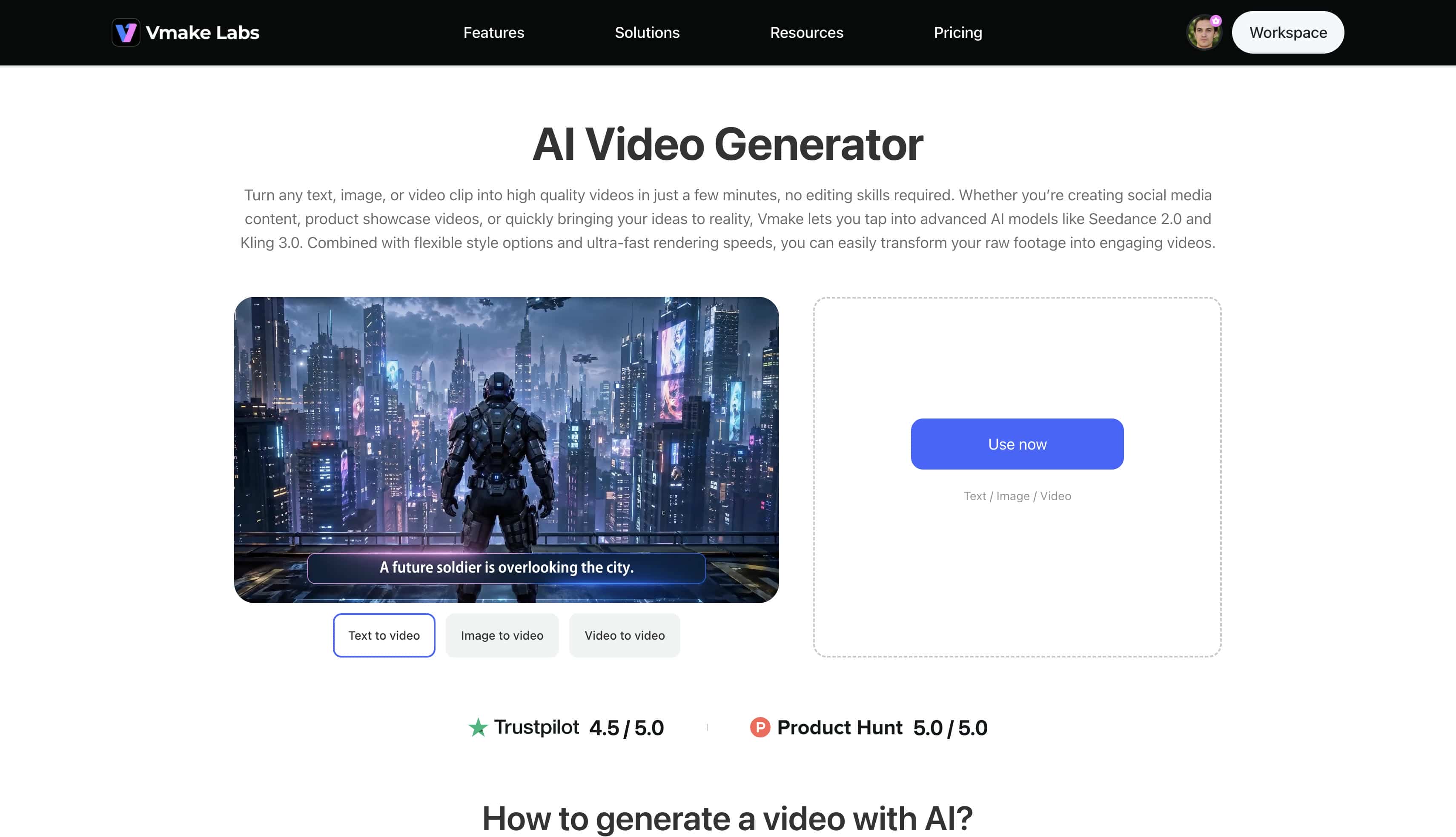 Vmake AI video generator