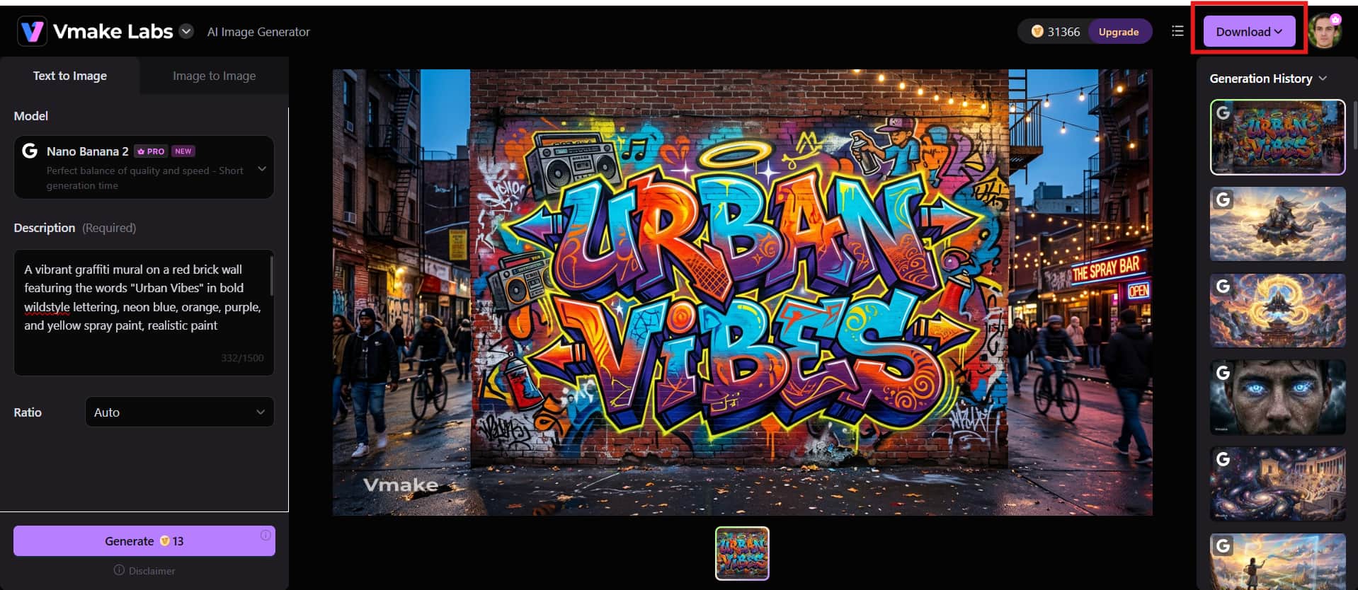 Download and use your graffiti artwork