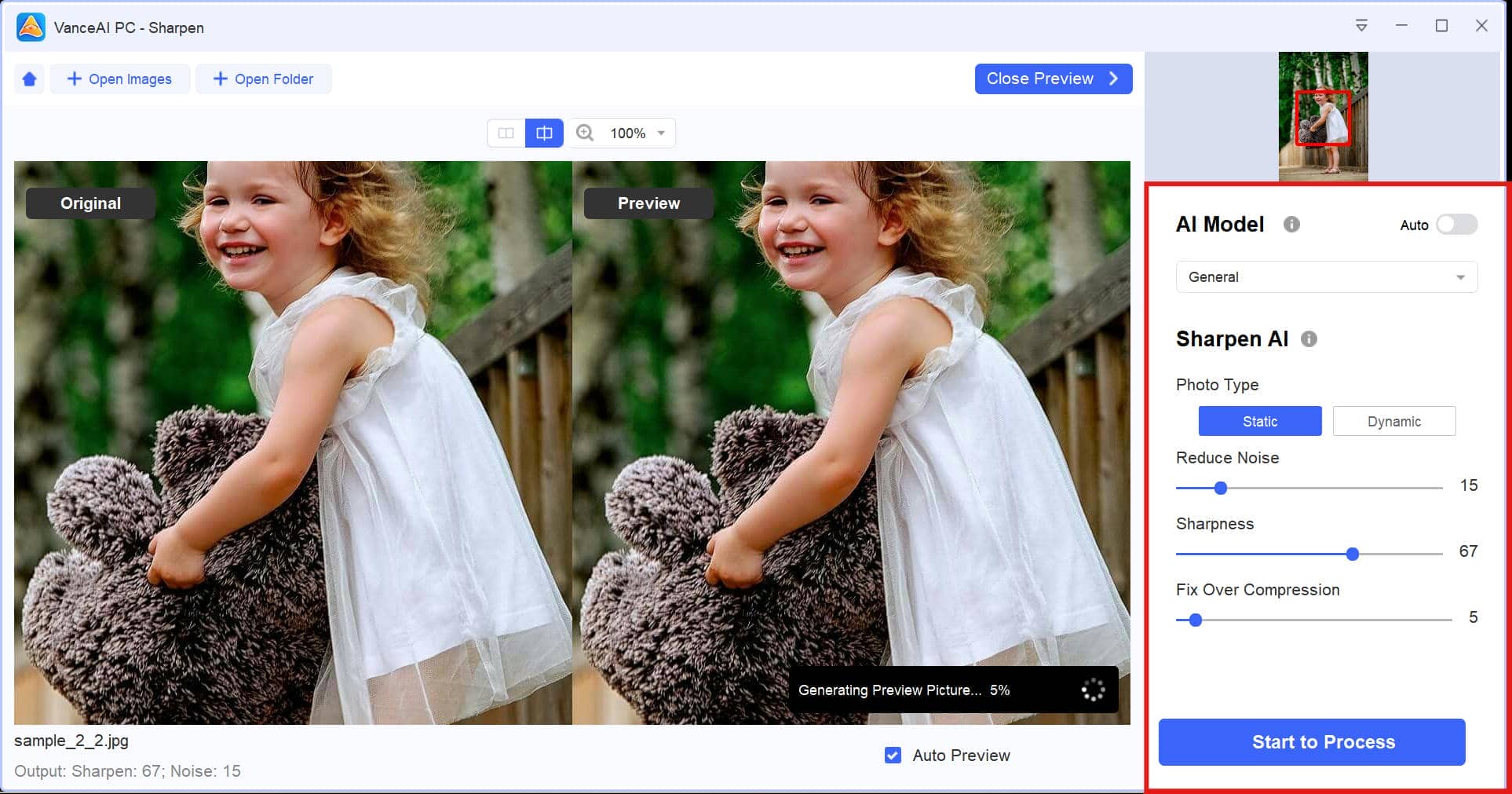Select an AI enhancement option