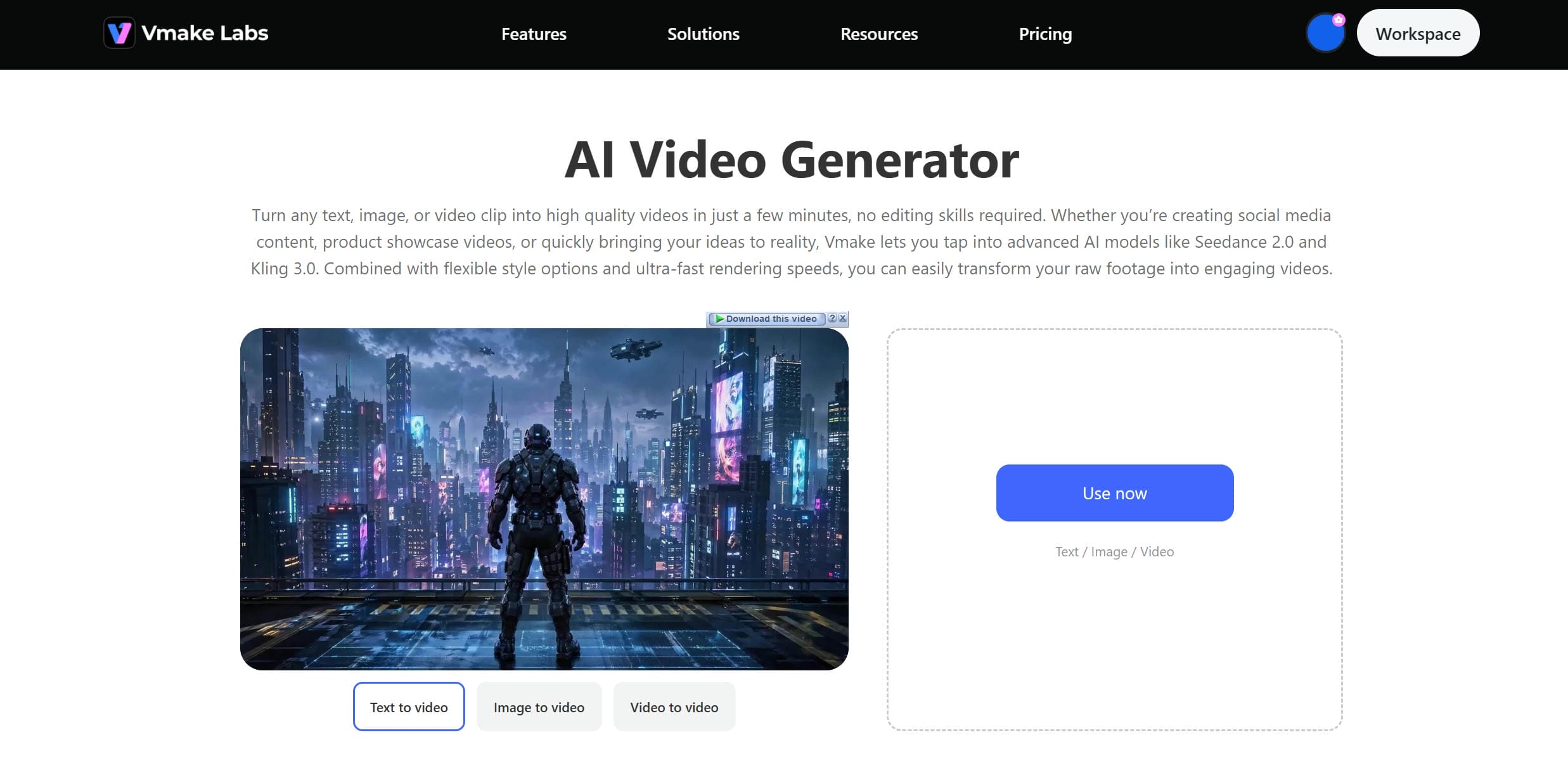 Vmake AI video generator