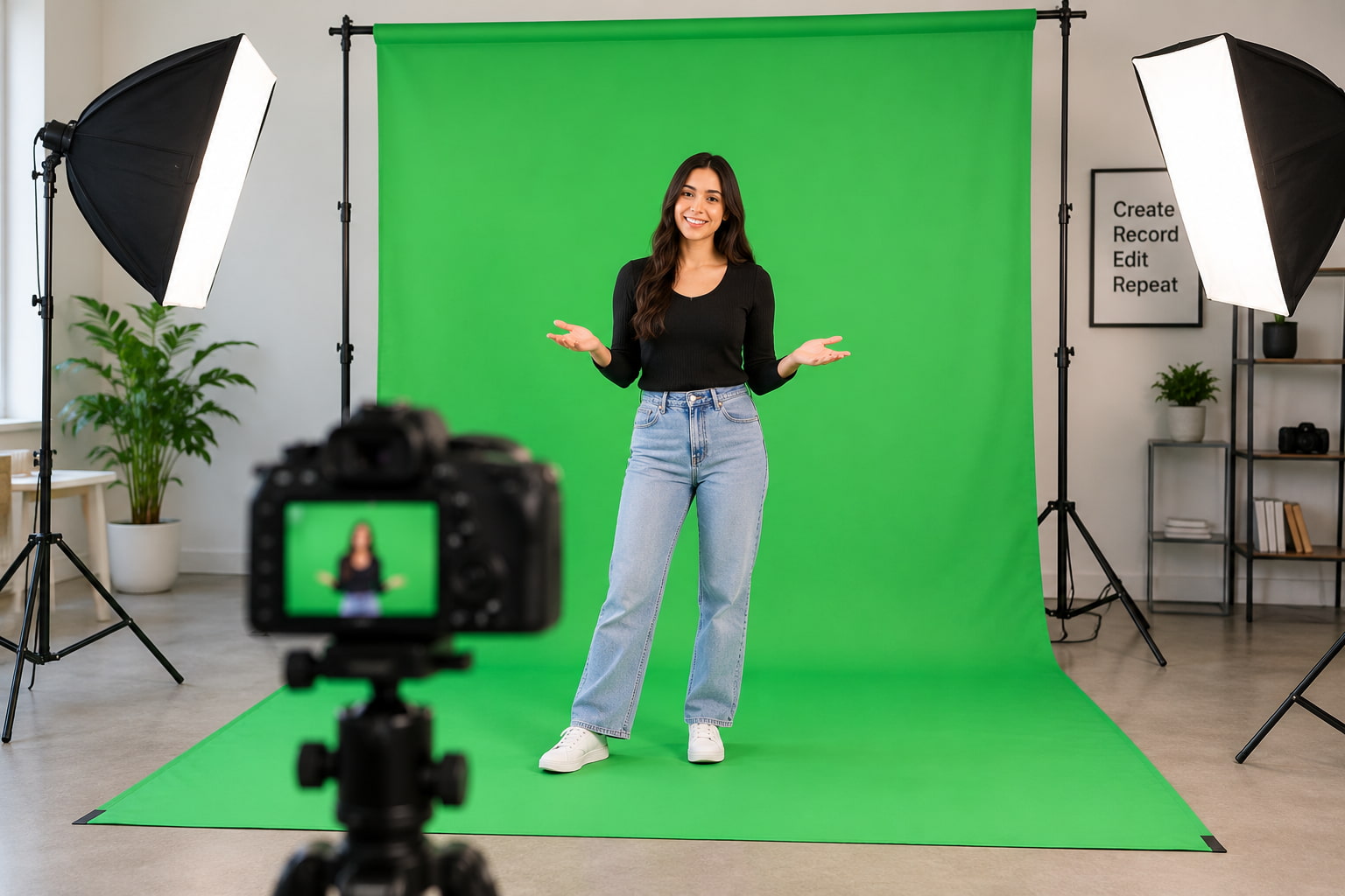 text What do you need to use a green screen?