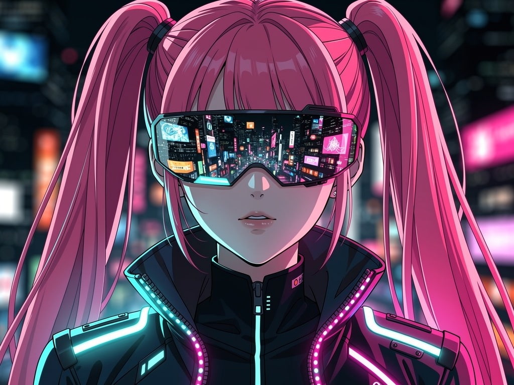 text AI cyberpunk image from picsart