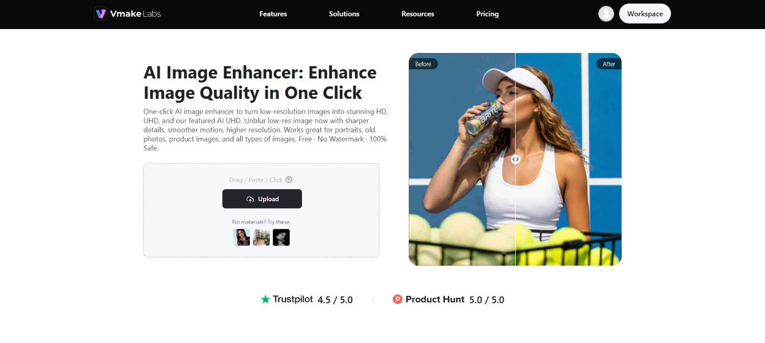Vmake Labs image enhancer
