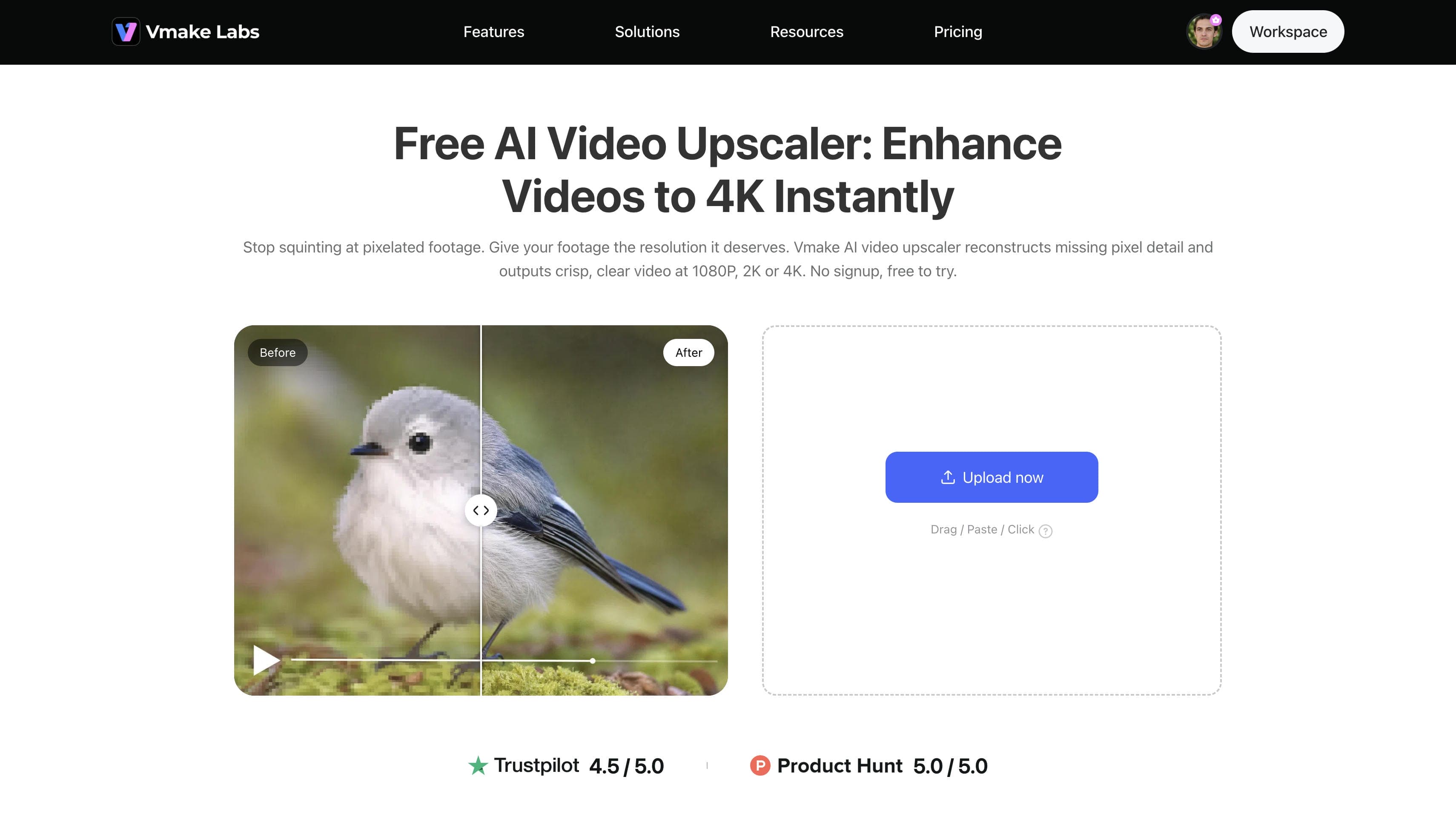 AI video upscaler