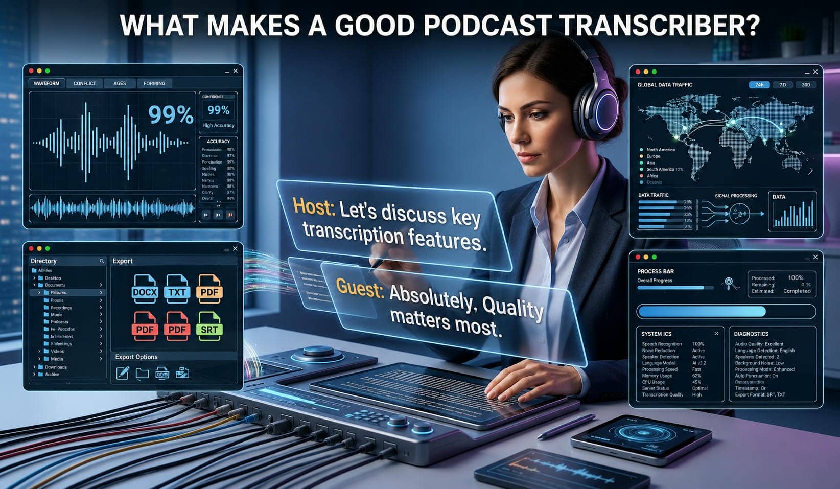 text Good podcast transcriber