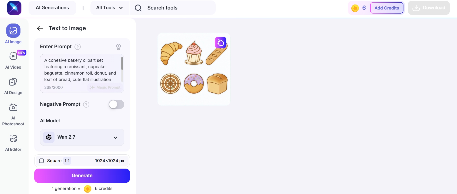 text LightX clipart generator