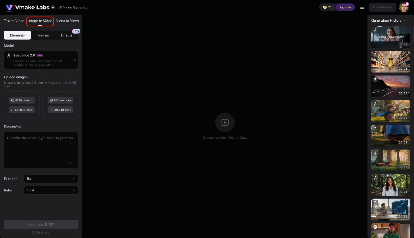 Image to product reveal video generator