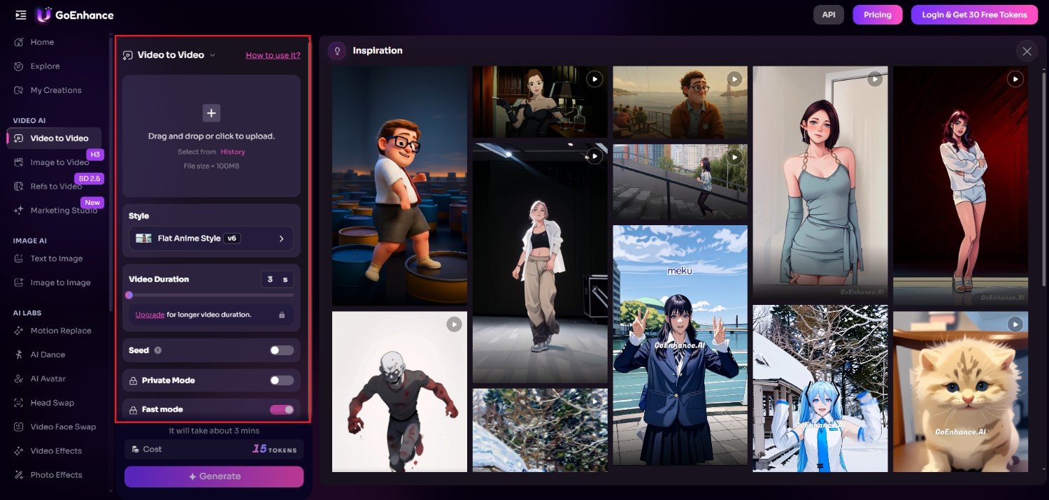 text Choose your video creation settings