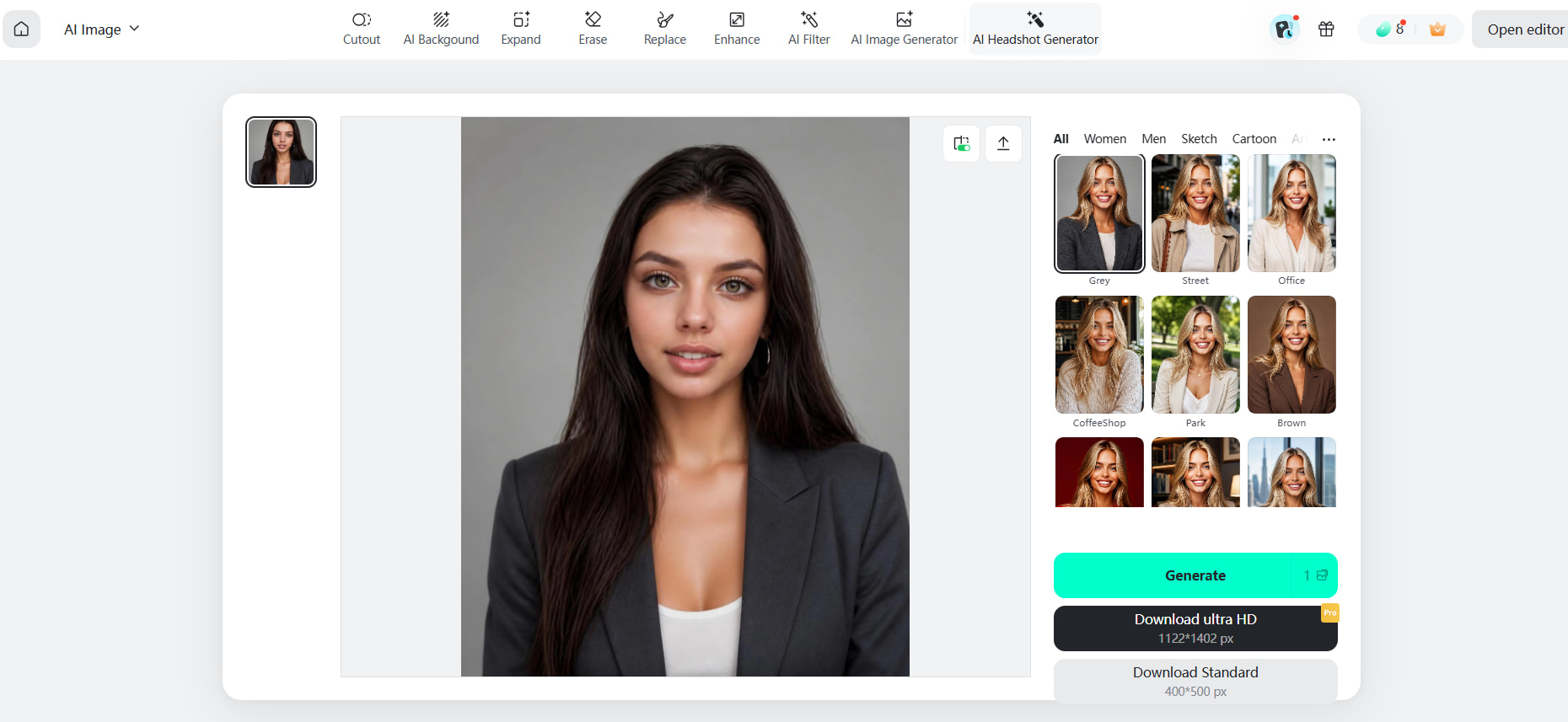 Portrait editing
