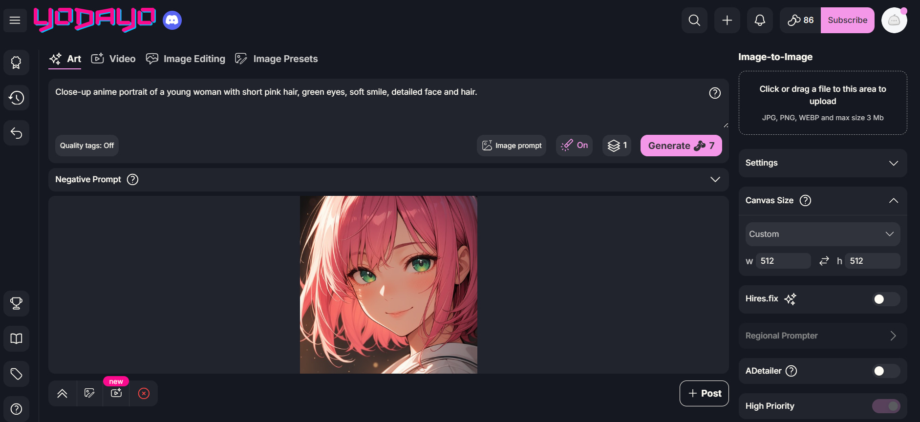 text Character portraits