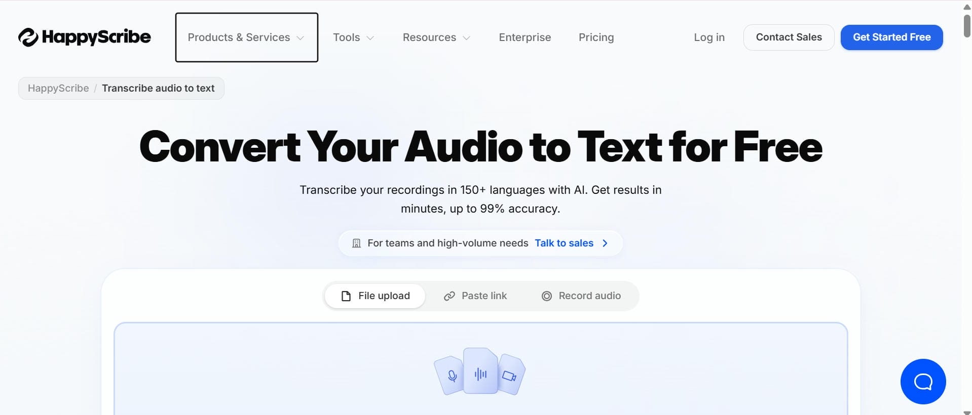 text Happy Scribe