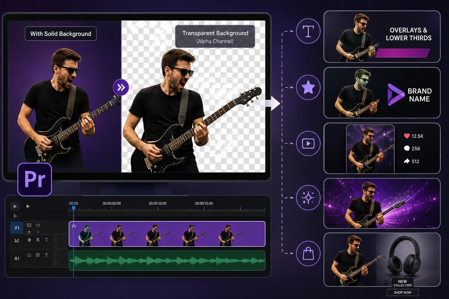Transparent background videos