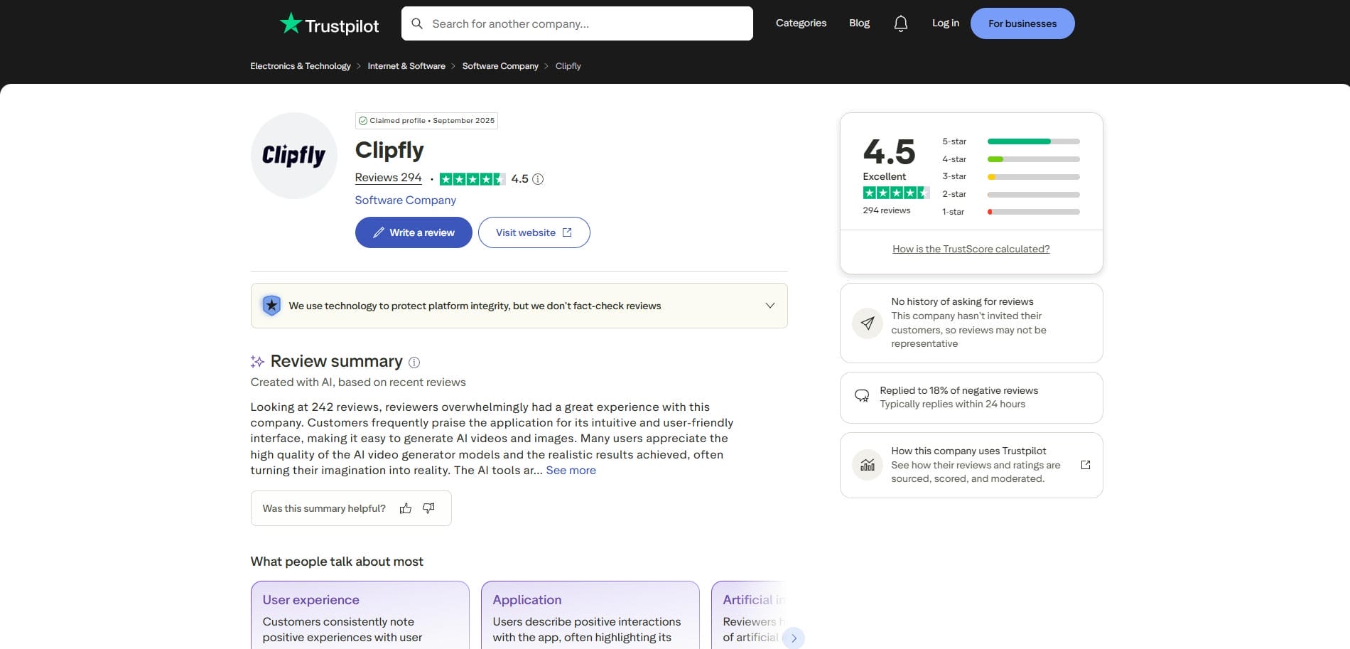 Clipfly ai on Trustpolit