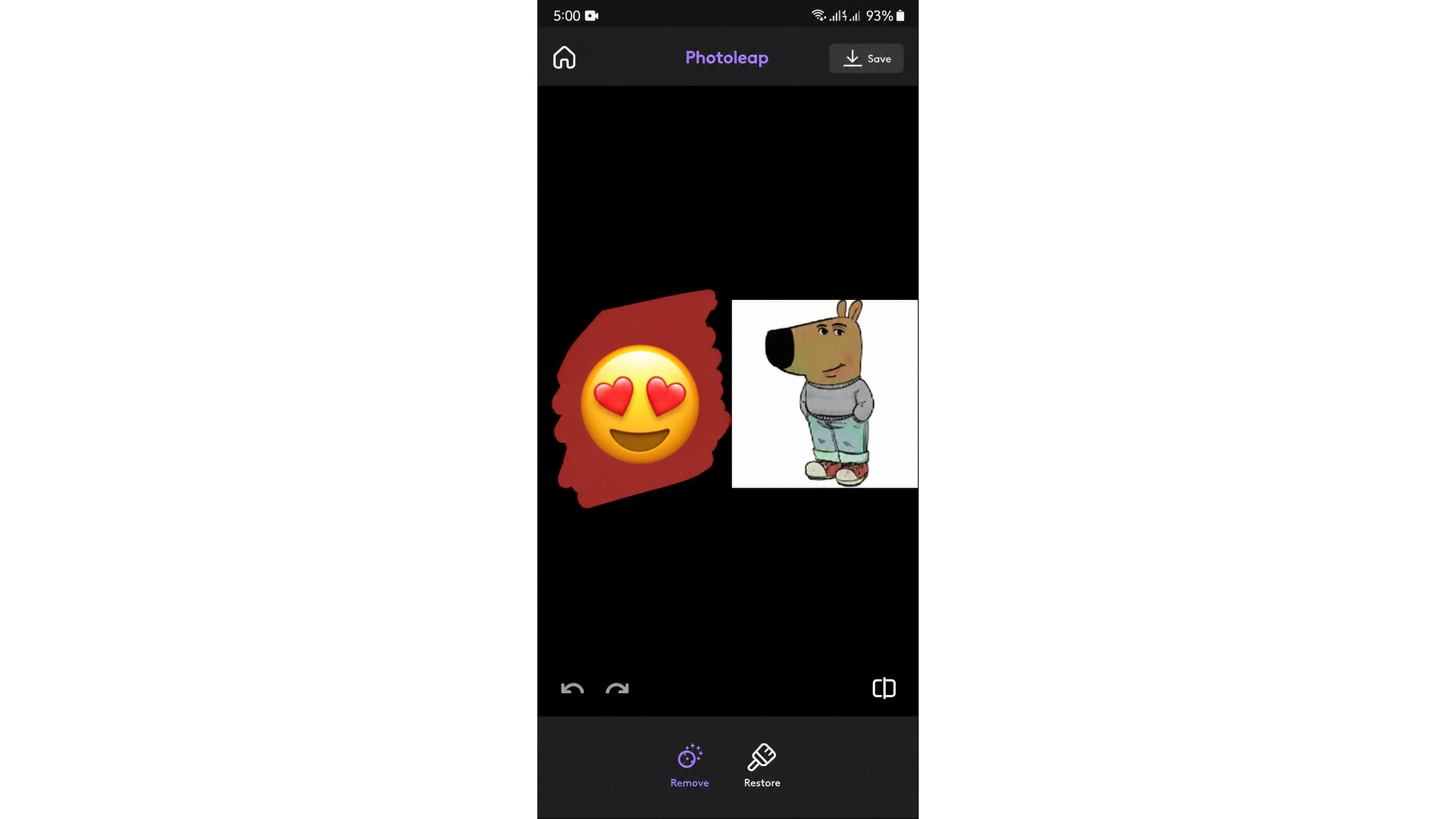 Brush over emoji