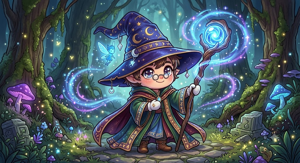 text Chibi fantasy maze