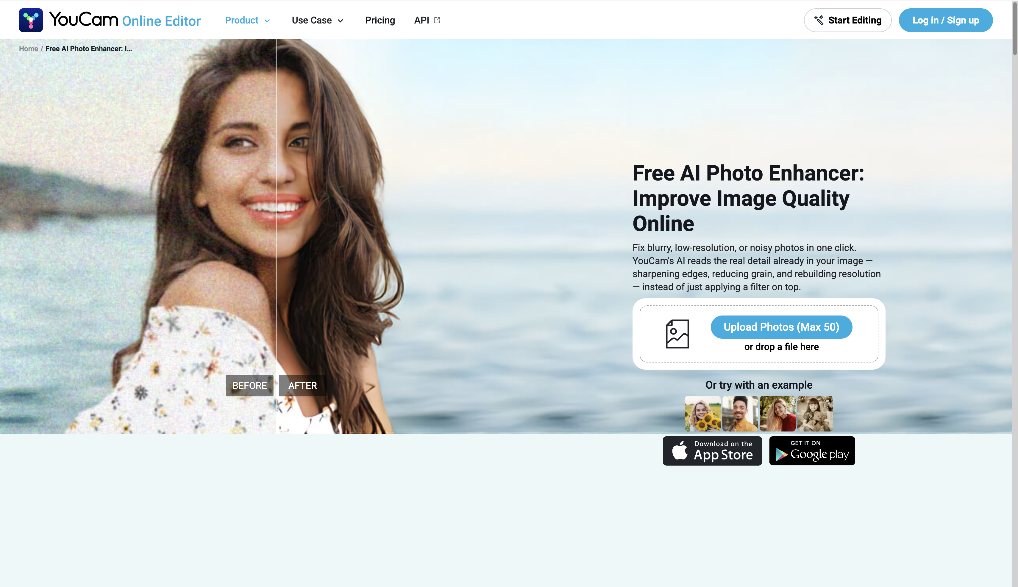 General Enhancements with YouCam AI Photo Enhance