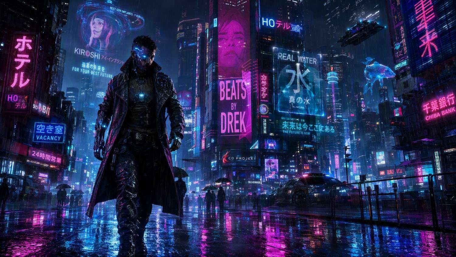 text Cyberpunk style