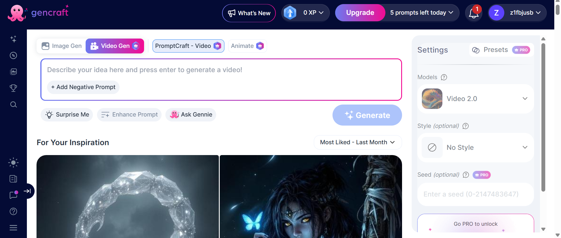 AI video generation