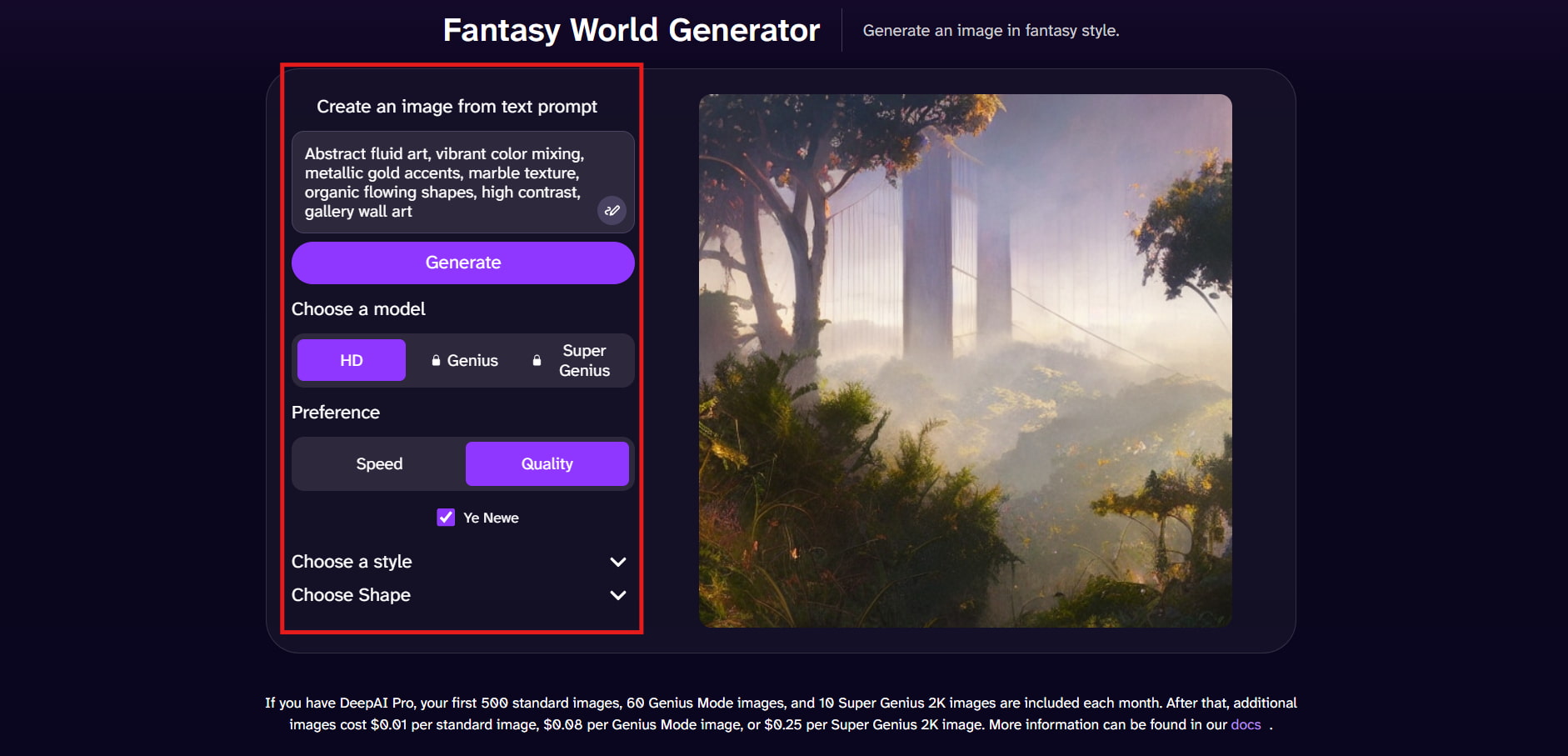 text Choose an AI Model