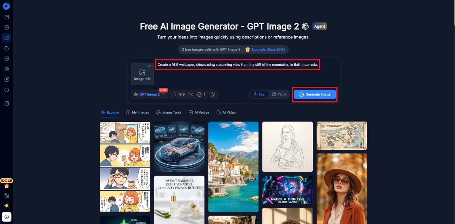 text Provide prompt