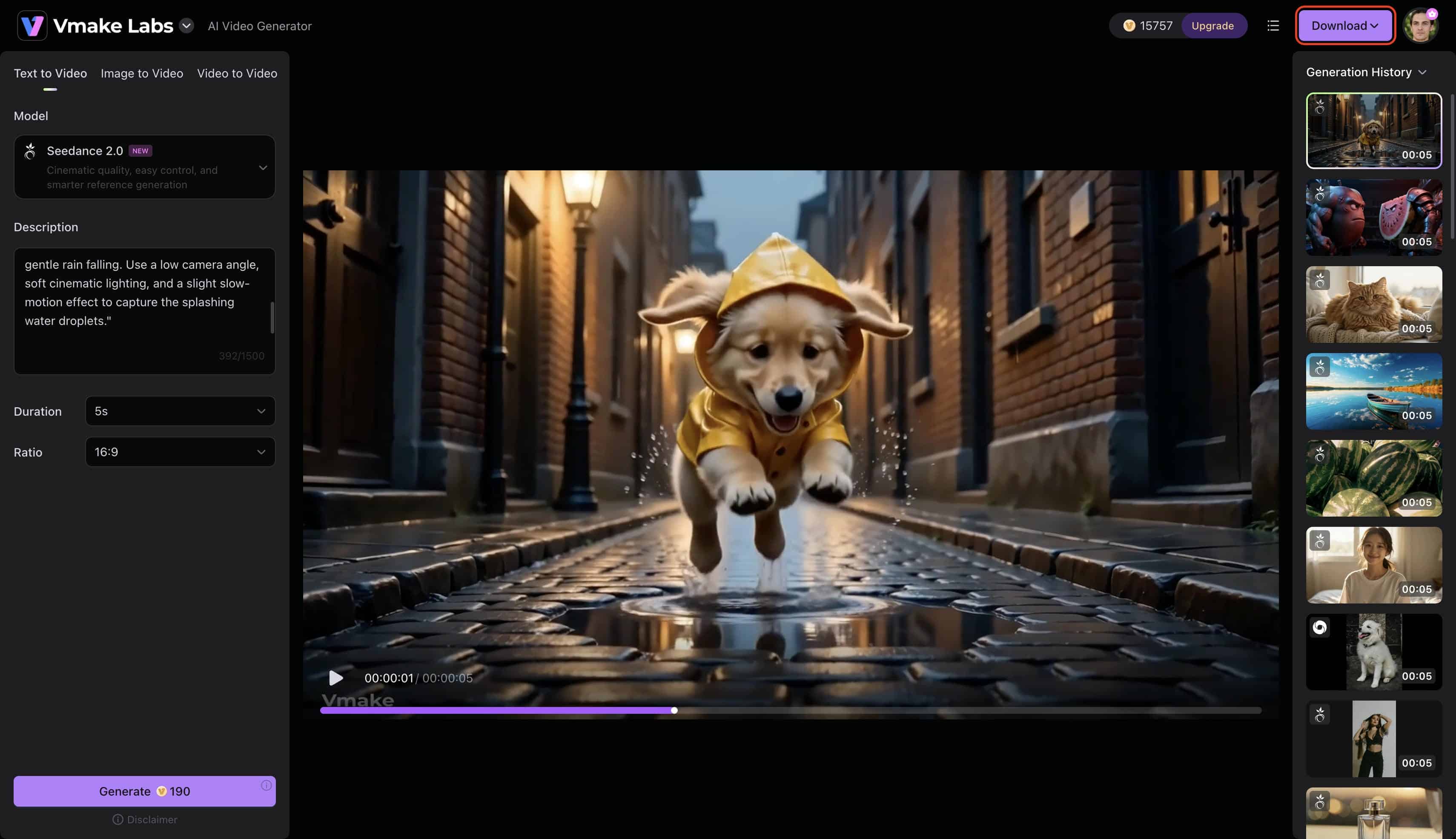 Export the watermark-free video