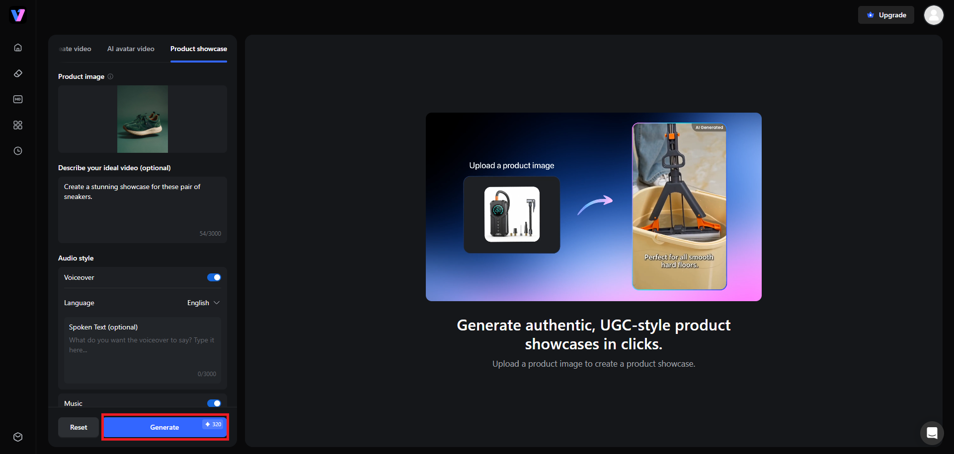 Generate and export your video