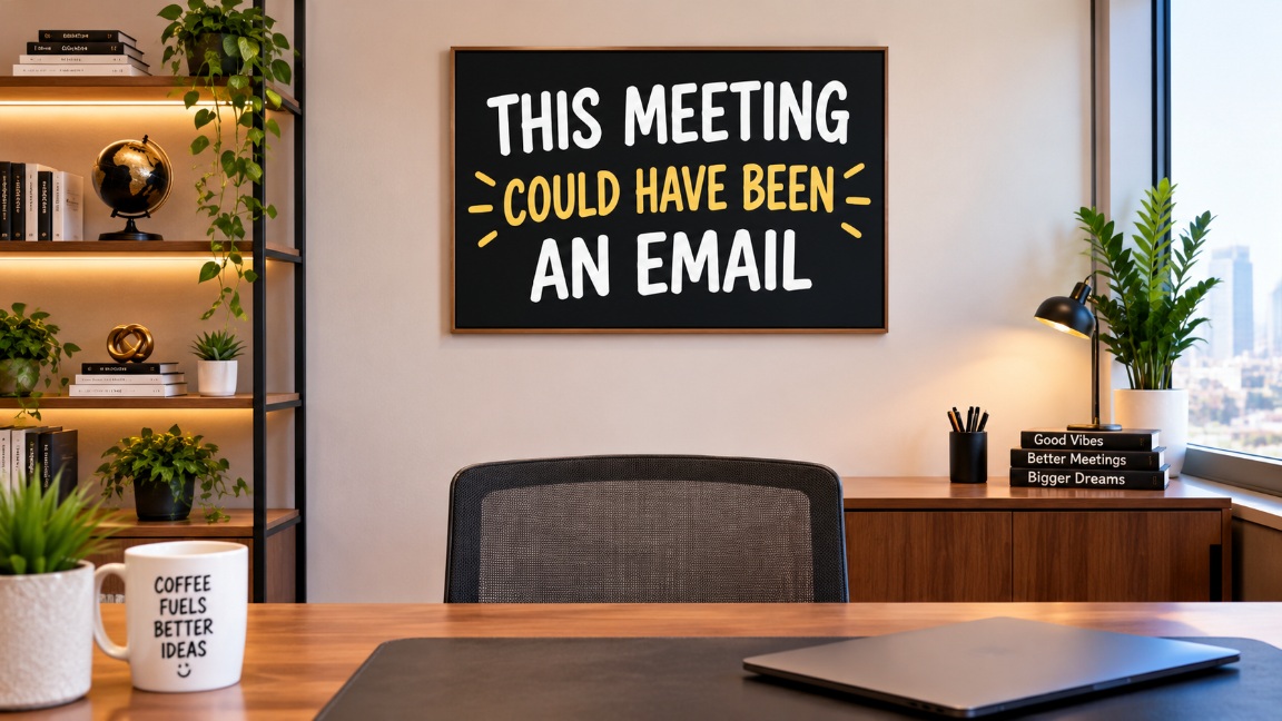 "This meeting could have been an email" wall art